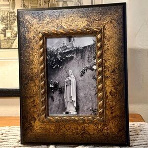 Framed black & white image of Saint Theresa of Lisieux